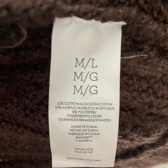 CAbi Repose Cape Oversized Open Knit
Cardigan Poncho Brown Size M/L - Picture 5 of 6